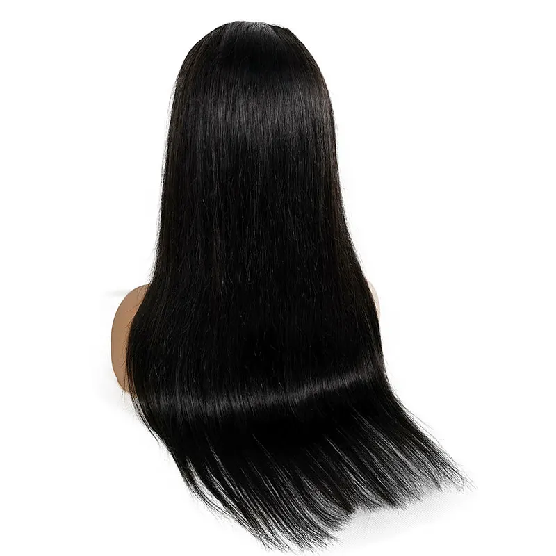 

Wholesale Price Swiss Lace 13x4 Remy Brazilian Straight Pre Plucked 100% Human Hair Lace Front Wigs Black, Natural color lace wig