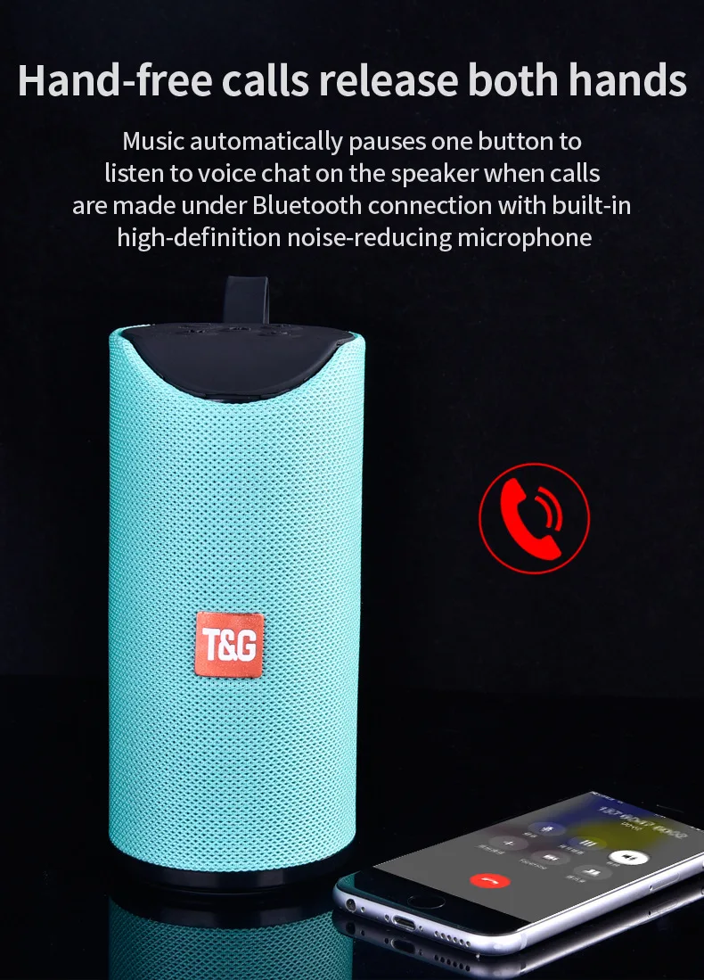 Mini TG Bluetooth Speaker Portable Outdoor Loudspeaker Wireless Column 3D 10W Stereo Music Surround Support FM/TF Card Subwoofer - ANKUX.COM