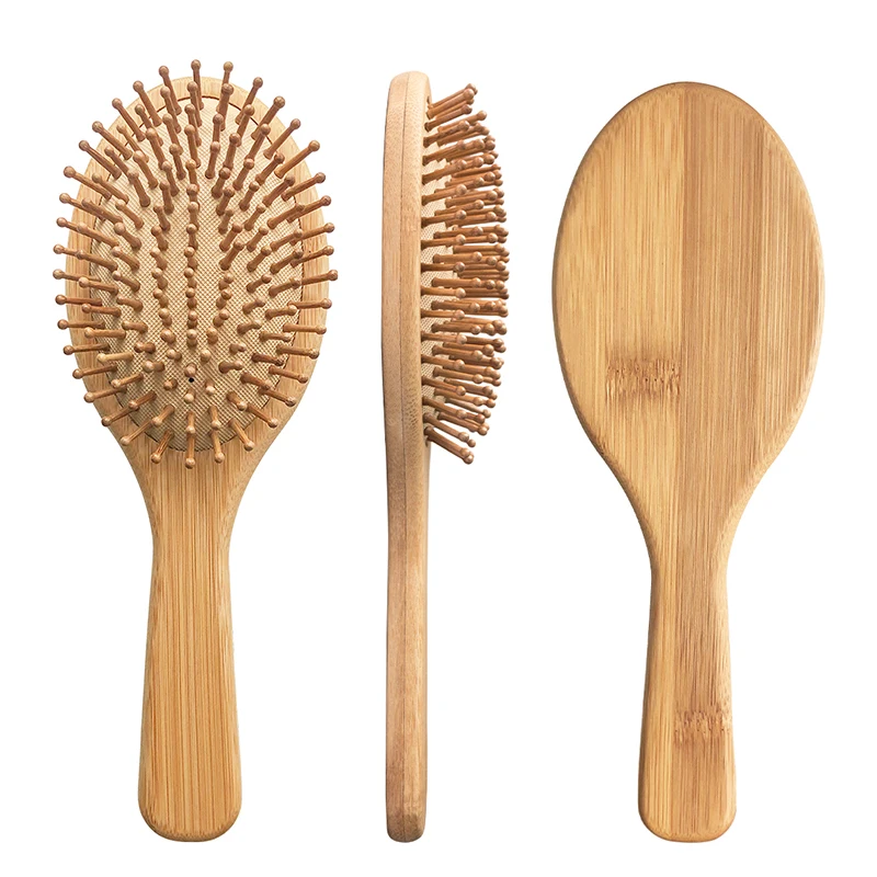 

Low MOQ 100% Natural Eco-Friendly Bamboo Wood Paddle Hair Brush