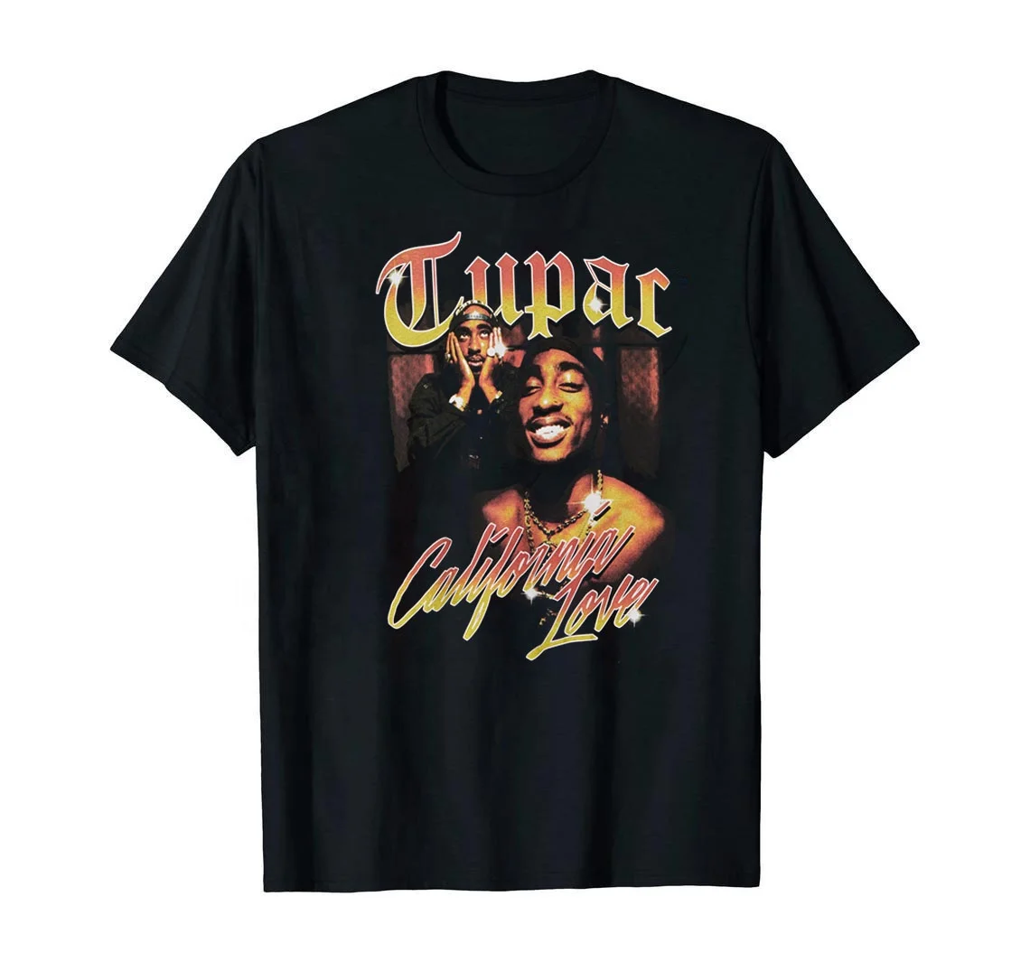 

Wholesale 2pac Tupac Shakur Fashion Hip hop Tshirt Cool Short Sleeve Cotton Oversized Graphic Men T-shirt, Picture