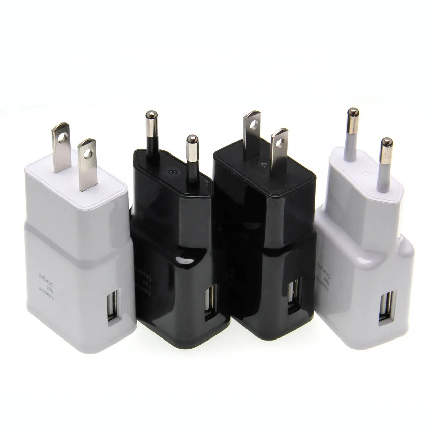 

US EU 9V 1.67 A 5V 2A USB Wall Charger US Plug Adaptive Fast Charging For Samsung S6 S8 S10 for iPhone Xiaomi Power Adapter, Black white