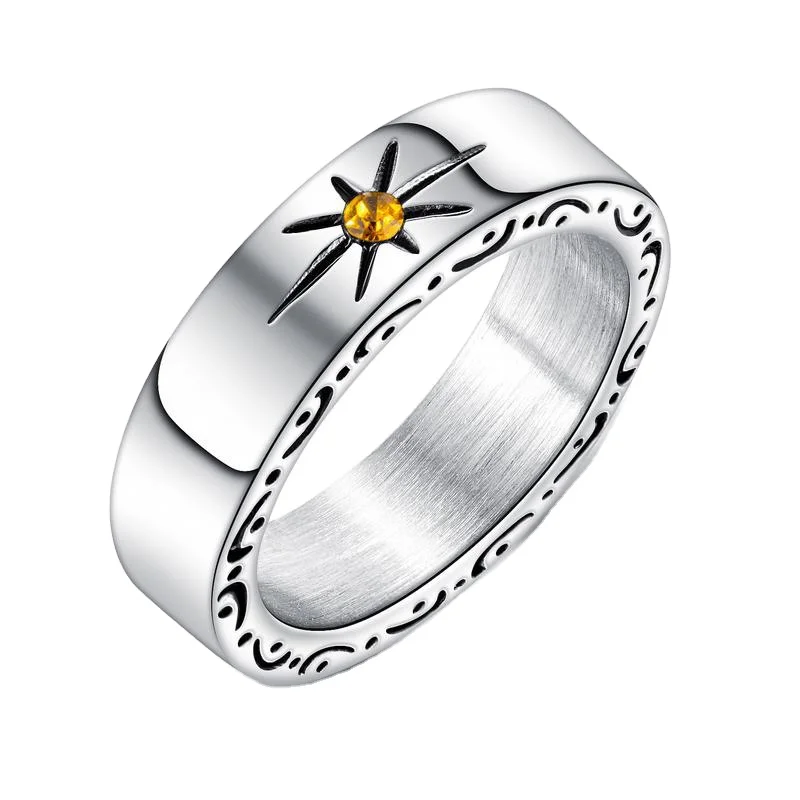 

Sun Totem Fashion Jewelry Silver Stainless steel Rings Men