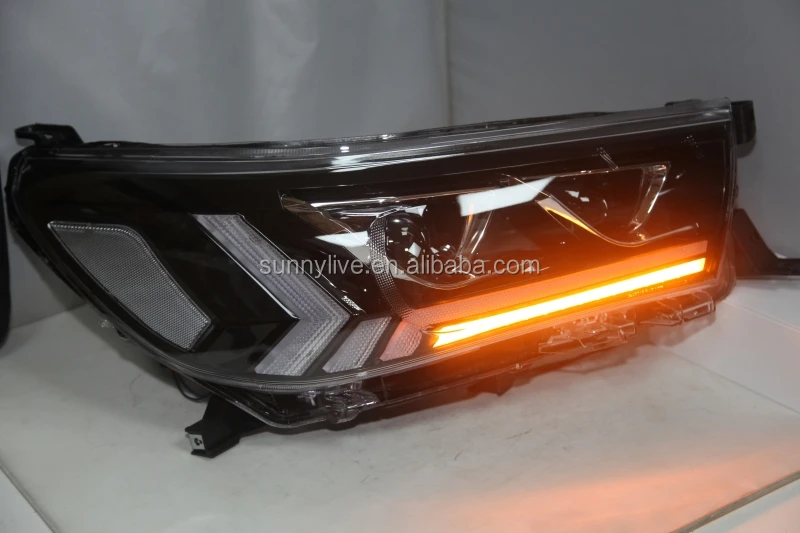 New Arrival led front light  for TOYOTA for HILUX VIGO Hilux Revo Headlights  Black Housing YZ