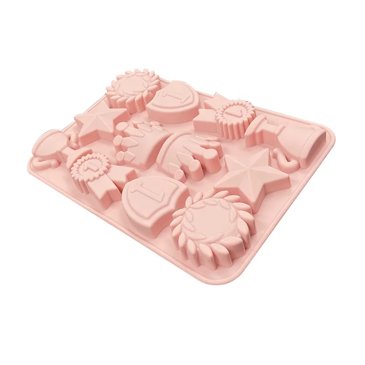 

Silicone Cake Mold crown stars medal trophy Shape Chocolate Cake Trays Jelly Cupcake Brownie Molds for Kitchen Baking Decoration