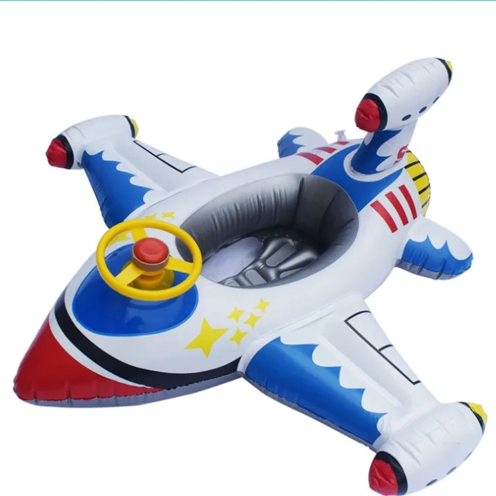 

Airplane Yacht Infant Swimming Float Baby Inflatable Swimming Rings Luxury Seat Boat Pool Ring For Baby Kids Toddler, White