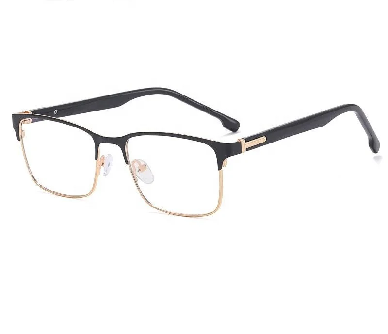 

New Men Reading Glasses Blue Light Blocking Business Metal Rectangle Eye Glasses Anti Blue Light Optical Myopia Glasses Frame