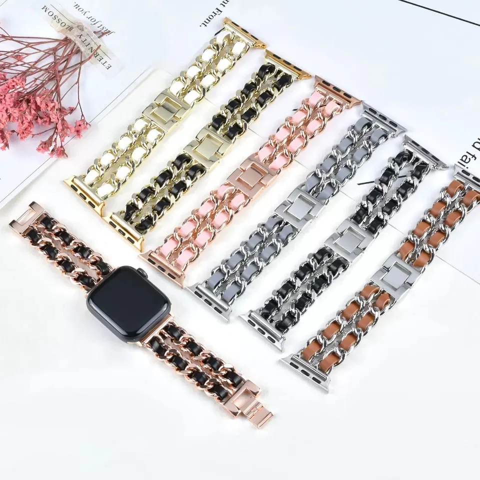 

Custom Sublimation For Apple Watch Metal Band Luxury Stainless Steel Watch Strap For Apple Watch Bands, More than 10 colors are available