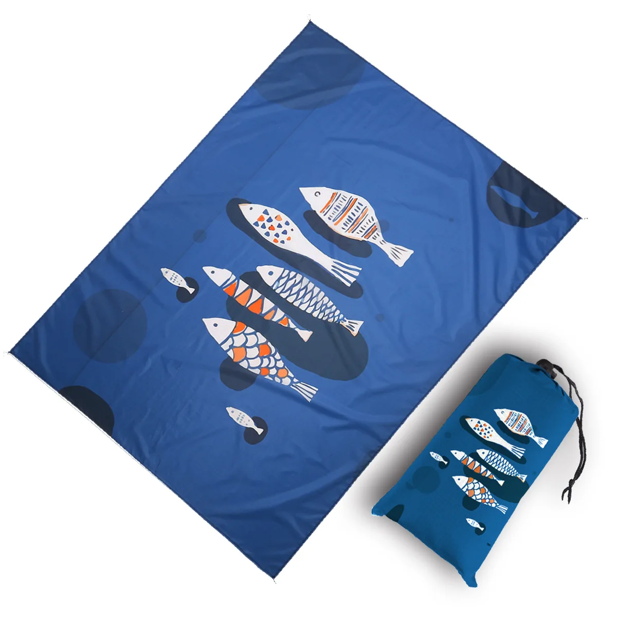 

Customized Pattern Size Light Portable Waterproof Moisture-proof Travel Mat 4-6 People Picnic Mat Sand Free Beach Mat Outdoor, Printed(3 patterns)