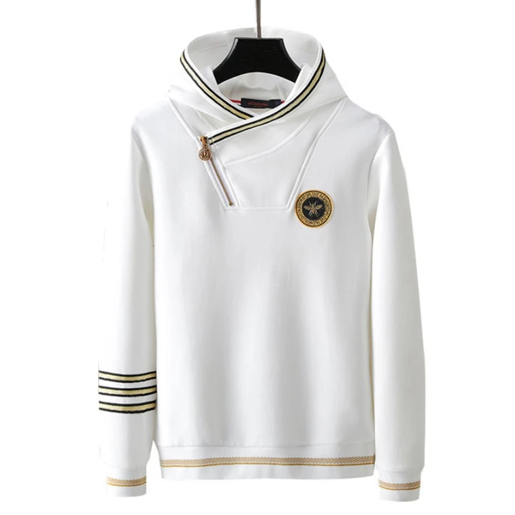 

RTS men clothing oversized wear white black gentleman jack hoodies mens essentials hoodie, Black, white