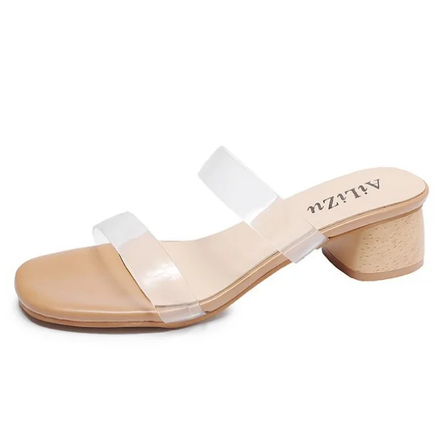 

2021 wholesale footwear women sandal plus size chunky heels shoes sexy ladies sandals