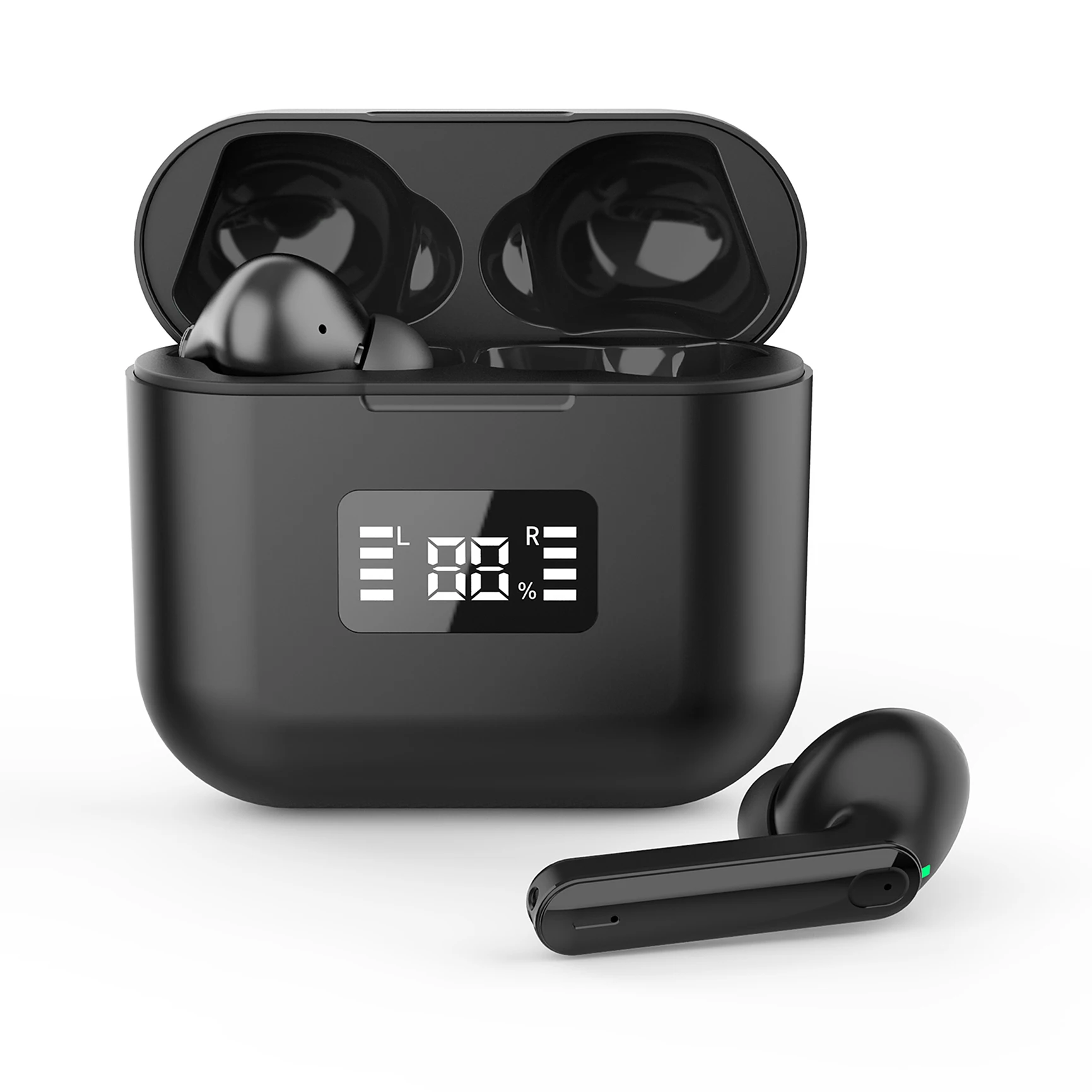 

Cirtek free shipping ANC ENC tws earplugs with mic good true wireless earbuds for tv wirless headphones small earphones, Black