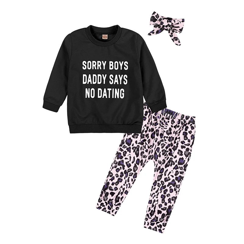 

2Pcs Sets of Children's Girls Long Sleeve Cartoon Tops +pants Baby Clothing Set