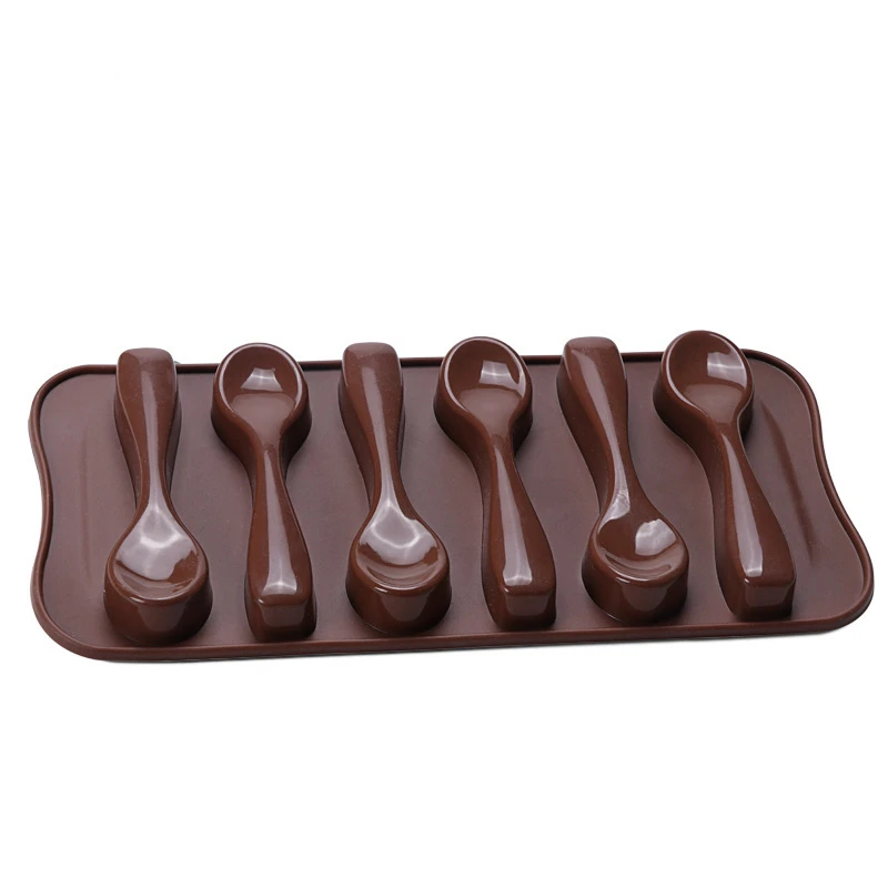 

16 cavity spoon shape silicon ice cube tray mold silicone cake chocolate mould, Customized color