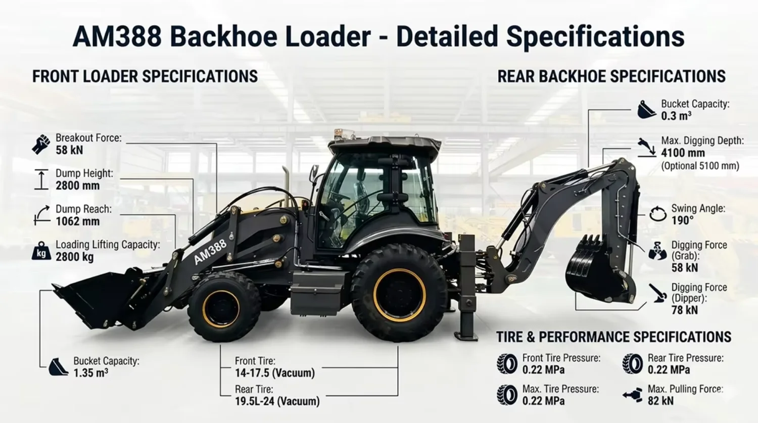 Hot Selling OEM Provided Chinese Backhoe Loader for Sale 4*4 Compact Tractor Backhoe Mini Loader