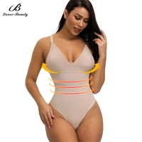 

Skin 3 Hooks Breathable Crotch Tummy Control Seamless Thong Body Shaper For Women