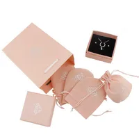 

Beauty Pink Unique Design Jewelry Packaging Box Set Jewelry Gift Box For Jewelry Packing