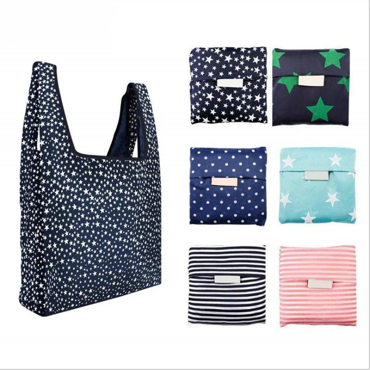 

Hot Sale Folding Reusable Grocery Bag Waterproof Foldable Shopping Bag