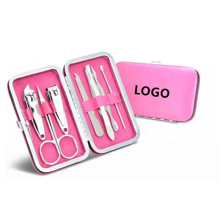 

Hot Selling Promotional Gift 7 Pieces Stainless Steel Nail Care Tools Manicure Pedicure Set, Optional