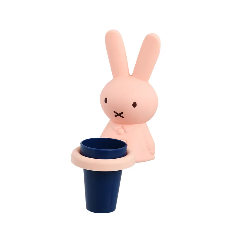 

New cartoon children's toothbrush cup holder towel rack wall suction cup type home set, Multiple colors