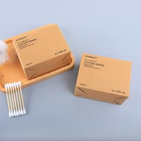 

Kraft Packing 300pcs daily cleaning cotton swabs bamboo/wooden stick cotton buds