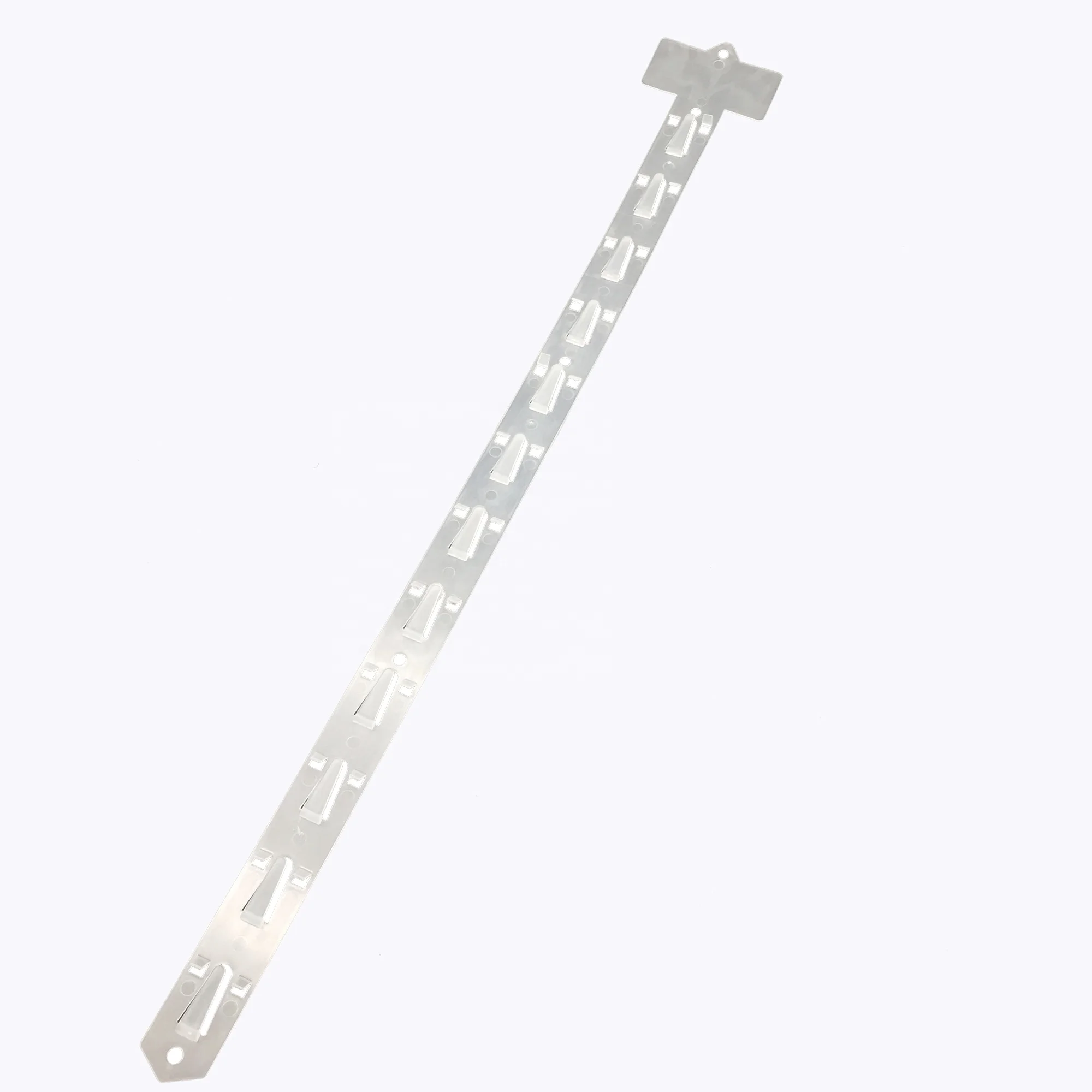 
Hiplastics wholesale plastic hanging clip strip 12 hook for supermarket POS system 