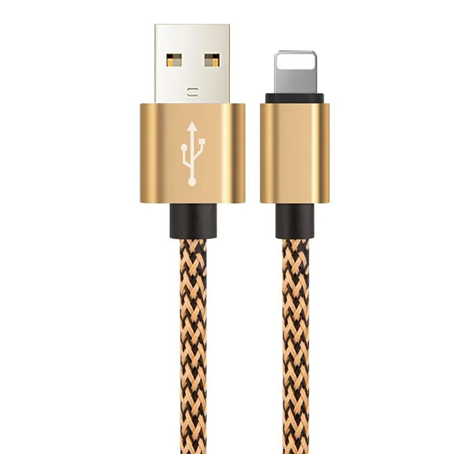 Nylon Braided USB Cable Data Sync Phone Charger Cable 1M 2M 3M USB Charger Cable for iPhone Charger