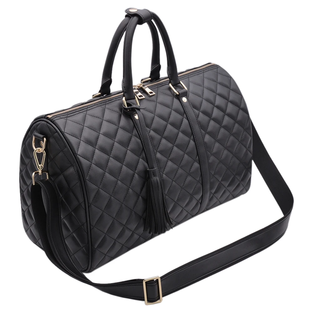 
Executive Travel Bag Set Vegan Leather Weekender Backpack & Duffel Carry On Size With Laptop Sleeve 