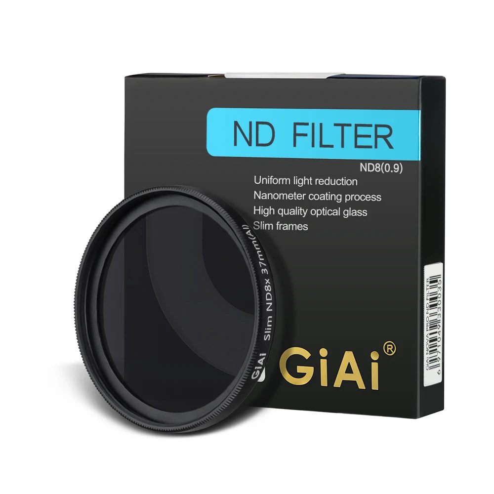 

GiAi 37mm ND Filter for Camera Lens Neutral Density Filter ND8 Filter