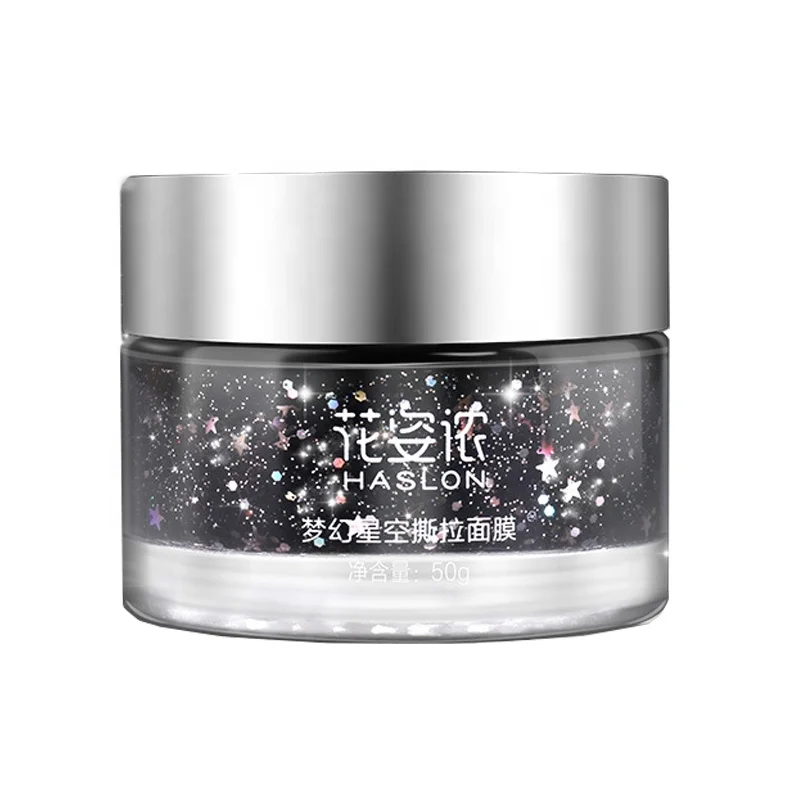 

Hot Sale Private Label Face Mask Cleaning Acne Treatment Smooth Blackhead Peel Off Beauty Glitter Facial Mask