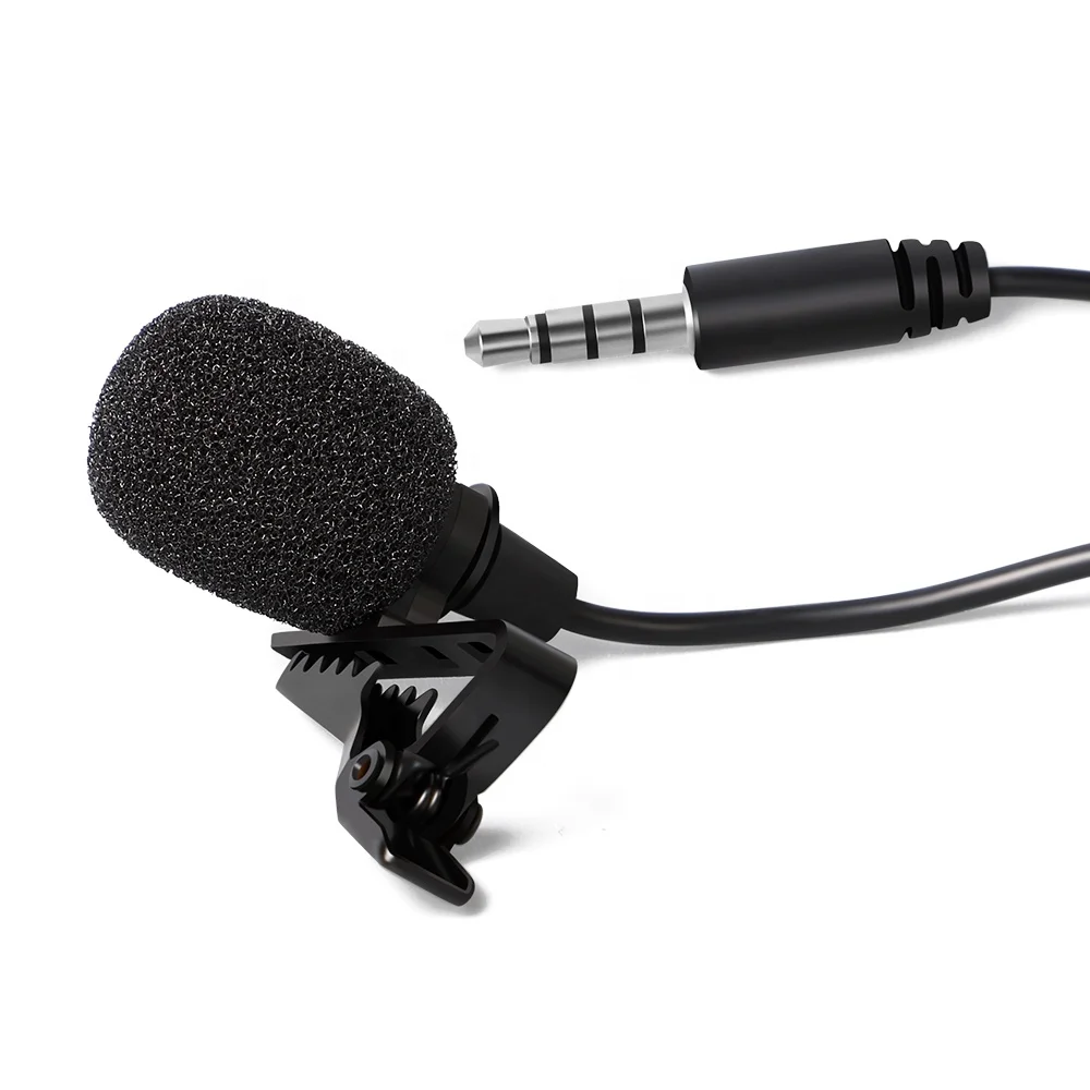 

MAONO 3.5mm lavalier condenser recording microphone hidden microphone, Black