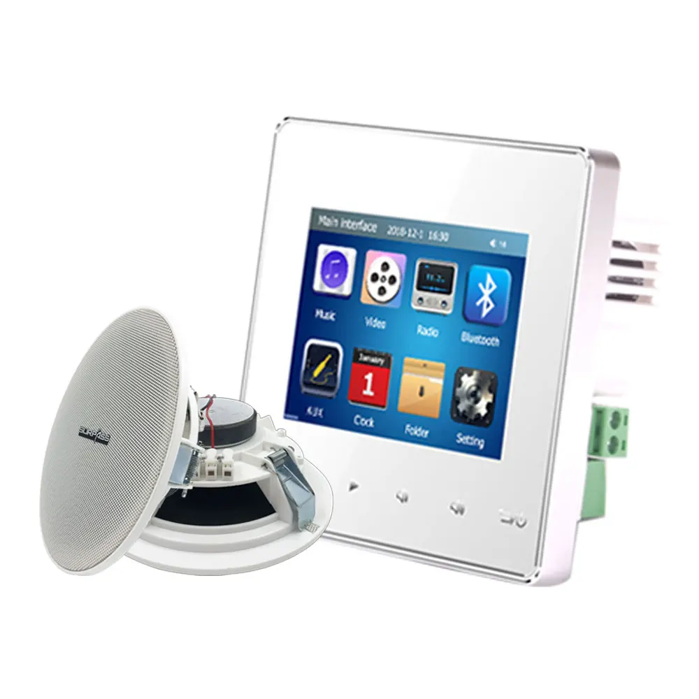 

Mini Screen On-wall Amplifier Ceiling Speaker Horn Blue-tooth AUX FM USB Mode House Audio Theatre