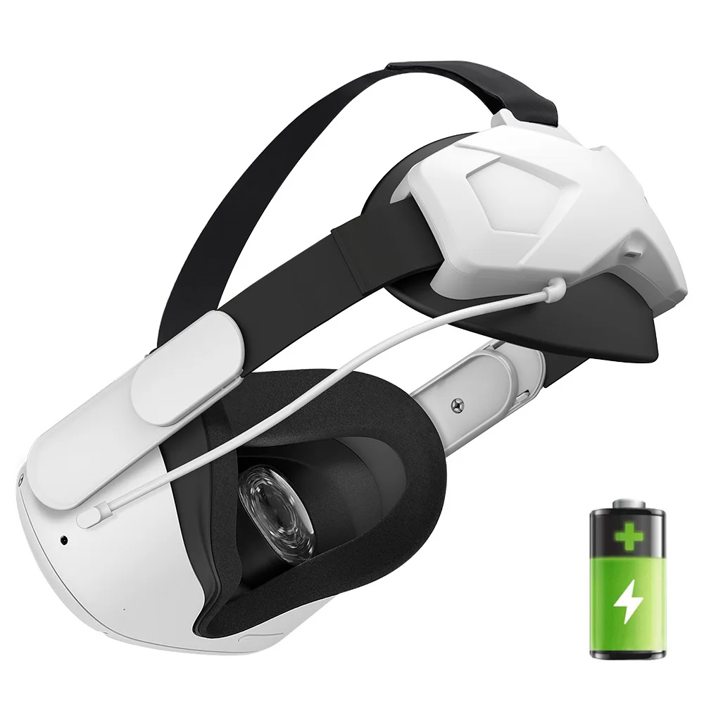

VR power bank battery strap with various sizes for oculus Quest 2 / HTC / vive / index, White