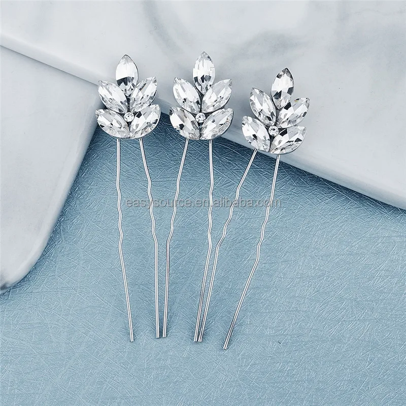 

ES172 Rhinestone Flower Women Girl Hair Pin Wedding Bridal Hair Accessories