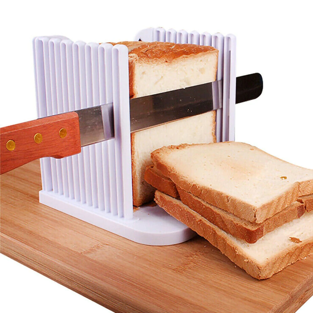 

Professional Toast Bread Slicer Cutting Guide Mold Kitchen Tool Practical Bread Sandwich Cutter