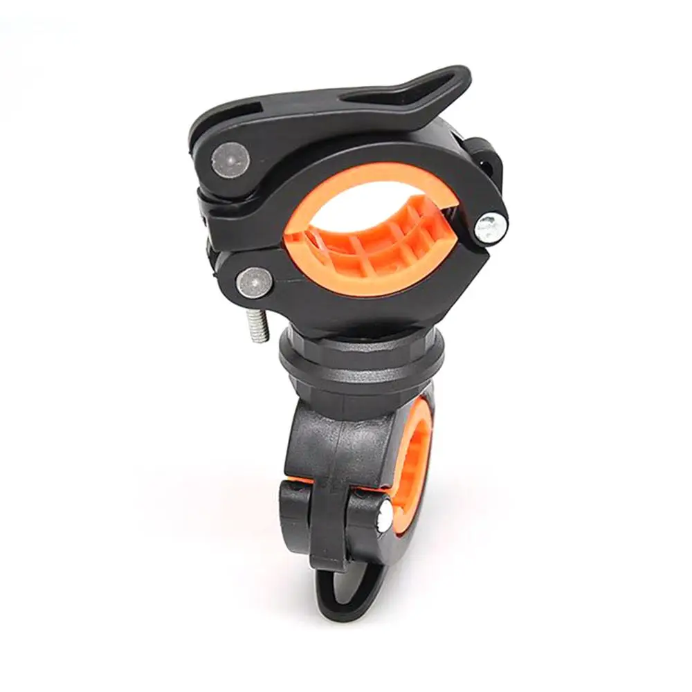 

360 Degree Rotation Adjustable Bike Front Lamp Bracket Flashlight Holder Bicycle Handlebar Quick Release Light Mount Clamp Clip