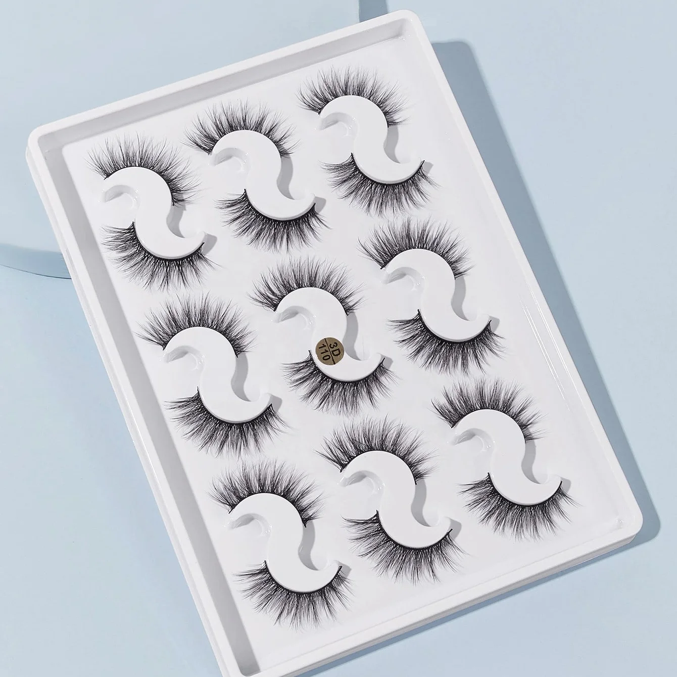 

6 Pairs Fluffy False Eyelashes Natural Mink Strip 3D Lashes Pack