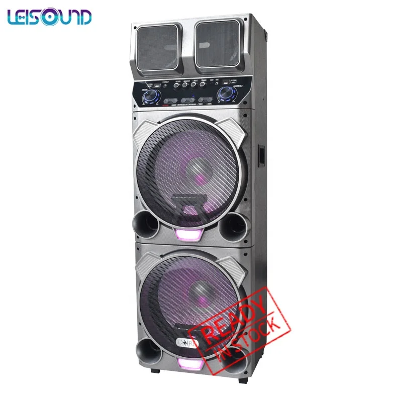 

Active Digital Power Amplifier Speaker 15 inch wireless blue tooth party Karaoke speaker with USB/SD/FM, Black