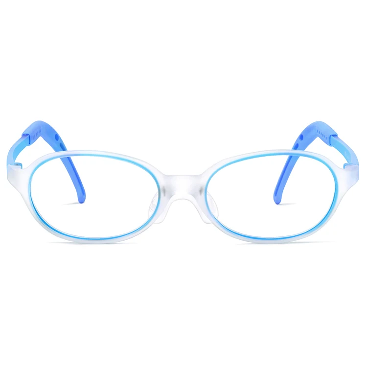 

Trendy Cute Kids Safe Soft Flexible TR90 Oval Bright Colors Anti Blue Light Blocking Eyeglasses Optical Frames, Shown