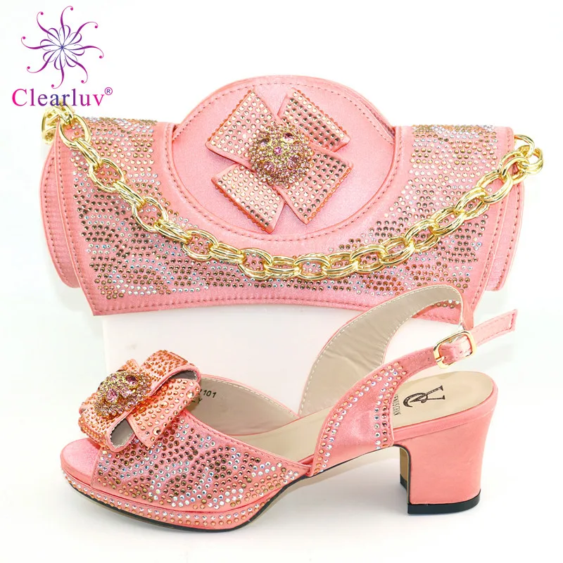 

New African Shoes and Bag Set for Party Italian Women Shoes and Bag Set In Italy Nigerian Shoes and Matching Bags for Wedding Pumps