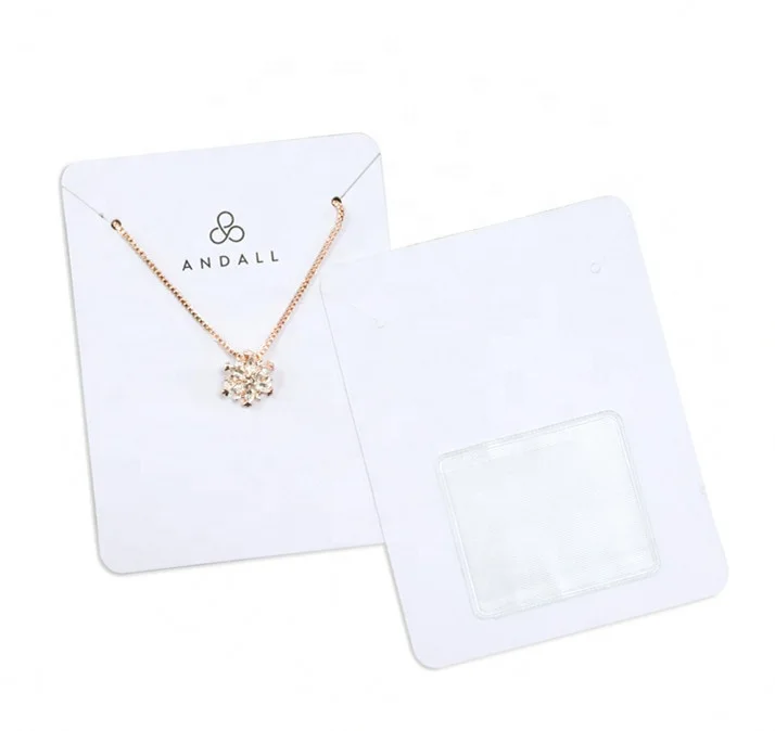 

custom printed logo earring card simple design paper jewelry display holder recycled paper cards for necklace, Customized color