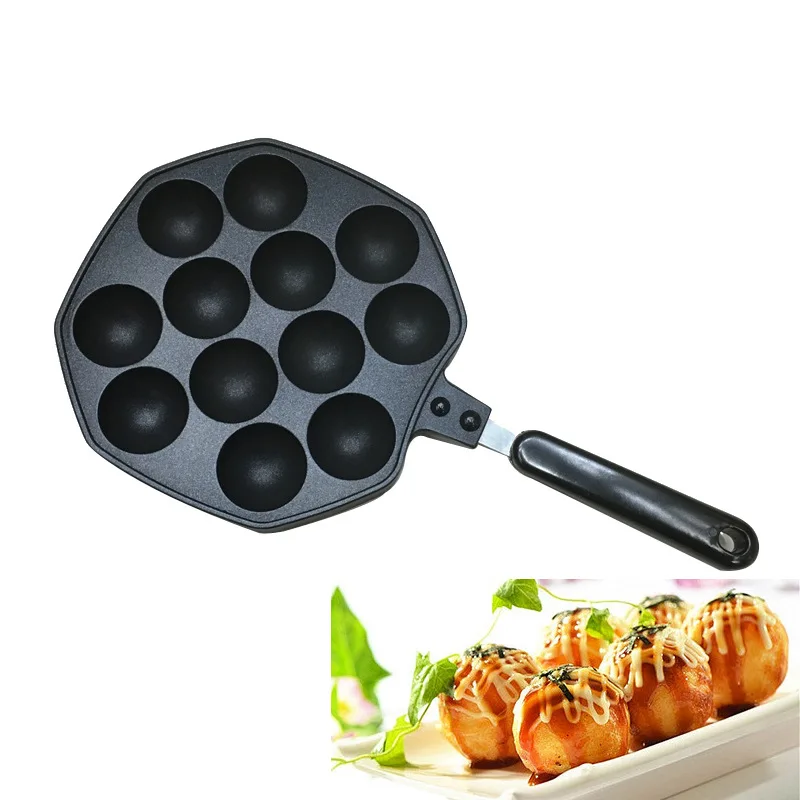 

T 253 12 hole octopus meatball metal grill egg pan octopus takoyaki for baking tool