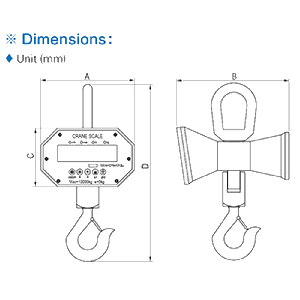 Industrial Weighing Heavy Duty 10 ton 20t Crane Scale with Tension Load Cell - ANKUX.COM
