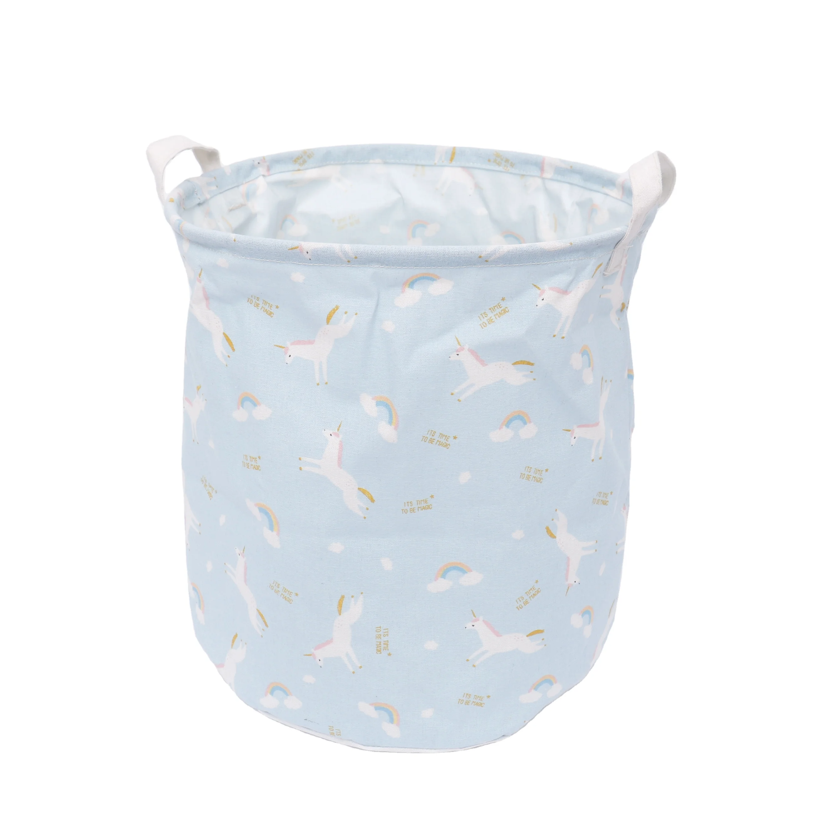 

hot sale most cheaper Round shape Clothes Storage Laundry Hamper Bucket Canvas Storage Basket, Customized color