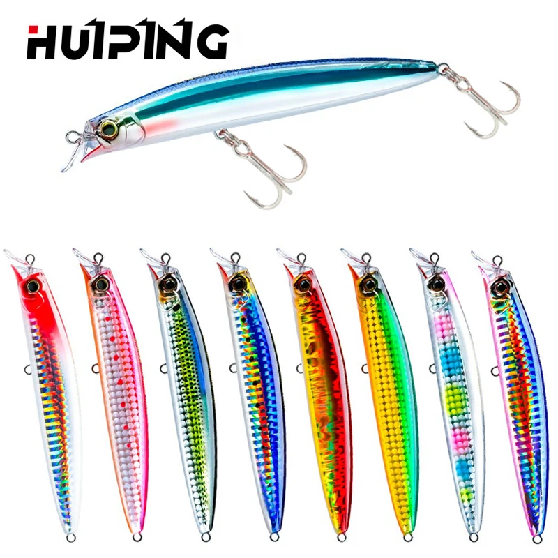 

Fishing Lure 115mm 18g Pesca Floating Baits Bass Shallow Minnow Lure Artificial Bait Saltwater Wobbler Lure, 12 colors