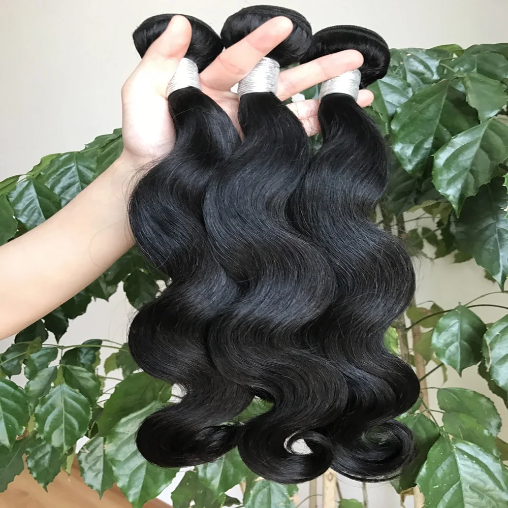 

10a body wave human hair weave bundles with closure and frontal