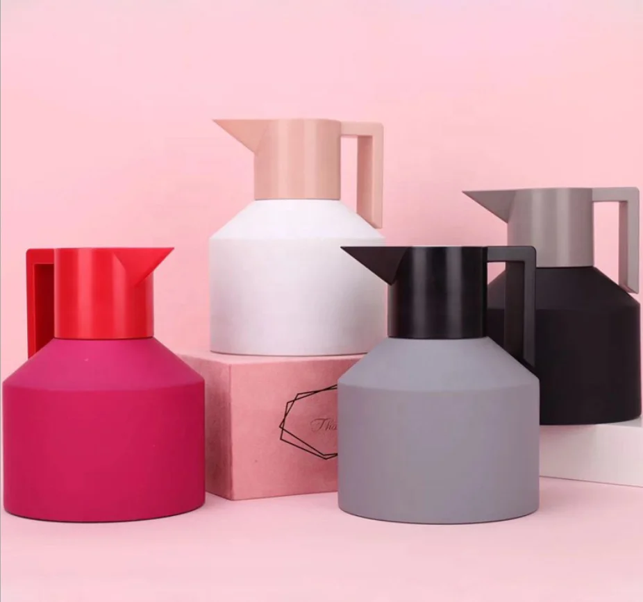 

Customized logo 1.8L high-capacity geometric double layers 304 stainless steel vacuum kettle jug coffee tea pot thermos jug