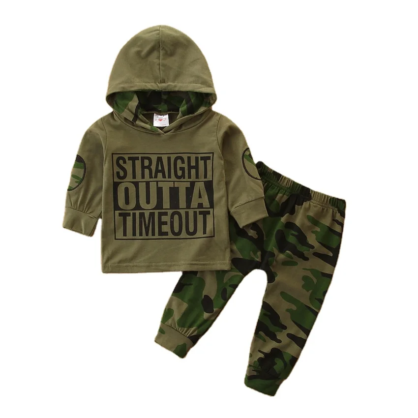 

Ins children hoodie small fall European and American leisure sports camouflage uniform 2 pieces boy clothings set for wholesale, As pic shows, we can according to your request also