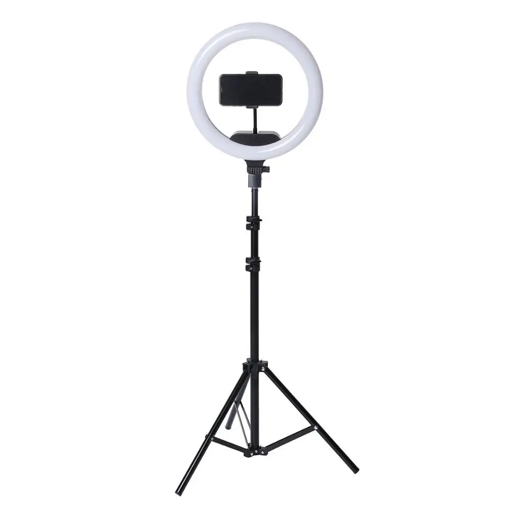 

13inch Photo LED Selfie Fill Light 24W Dimmable Camera Phone Ring Lamp With 160CM Stand Tripod For Makeup Video Live Studio