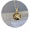 2019 Hot selling classics retro domineering fierce style 18K gold forest 3D tiger head pendant