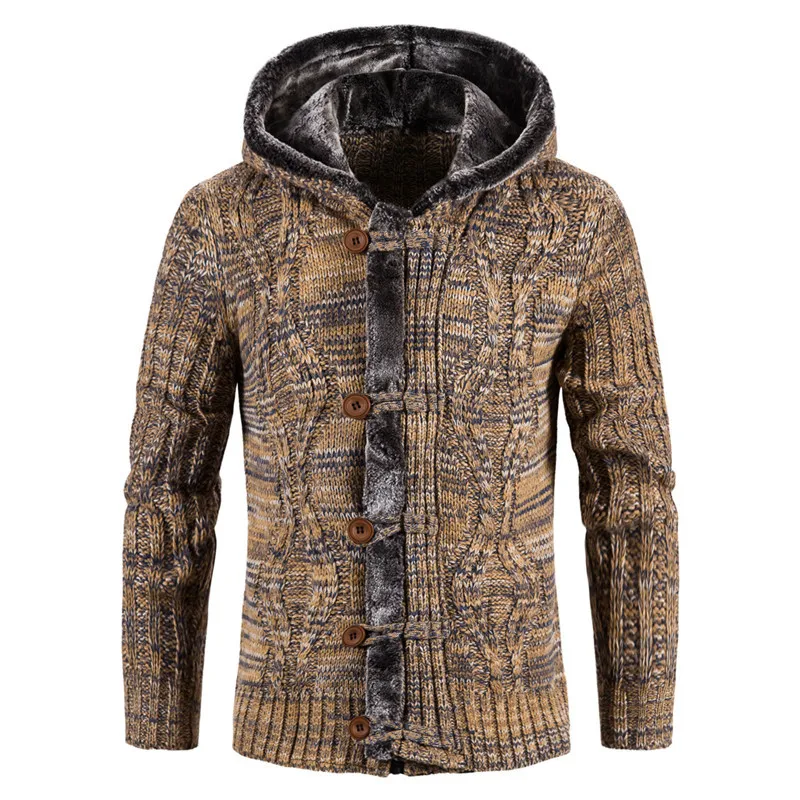 

Men's Thick Coat Turtleneck Pullover Sweater Cardigan Male Wear cotton Sweater, Picture